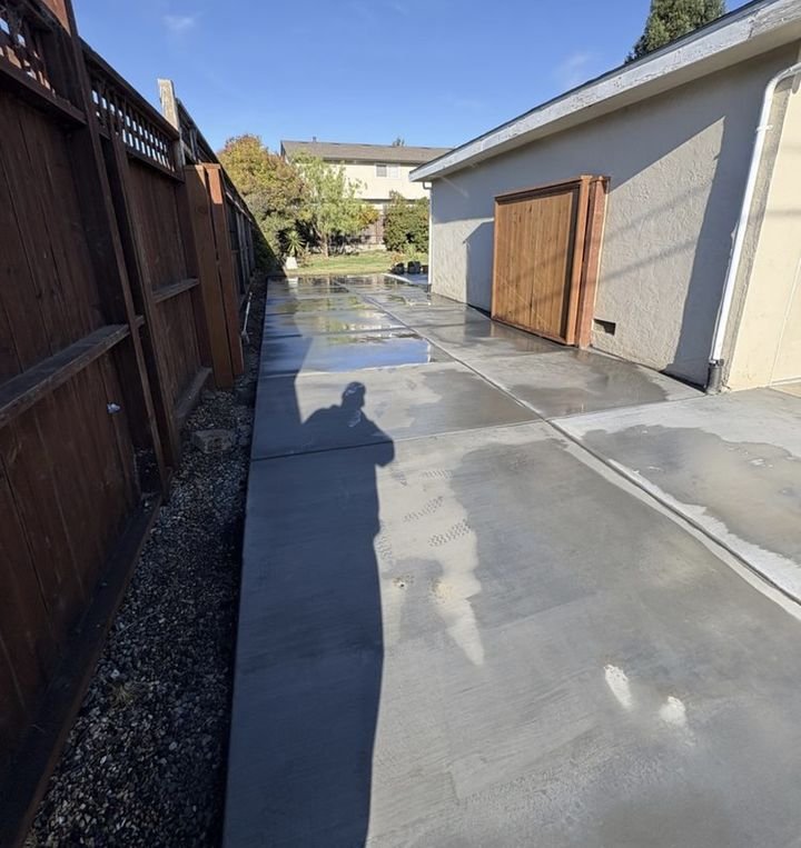 New side-yard slab